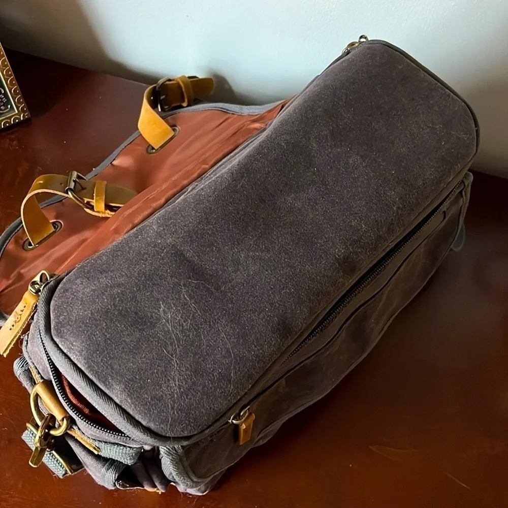 Brand New Retro Camera Bag Photography Canvas Shoulder Sling Case Vintage Gray